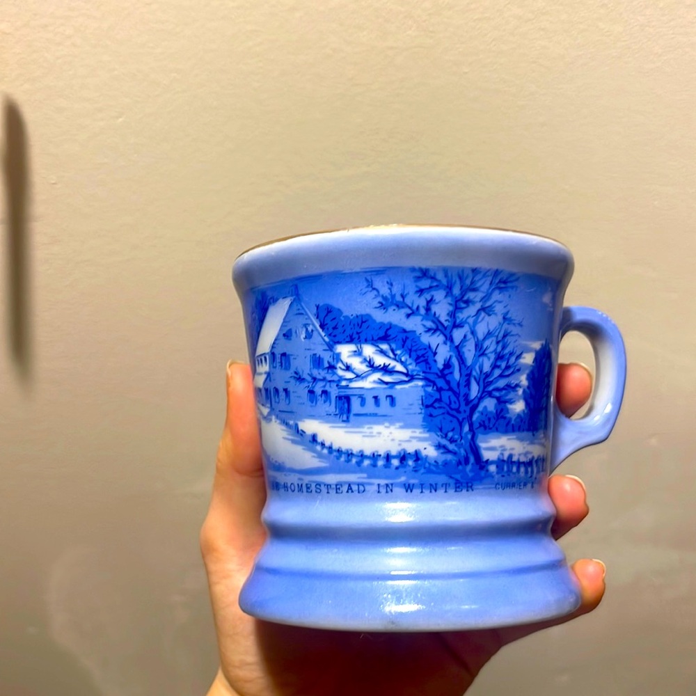 The Homestead in Winter Currier & Ives mug
